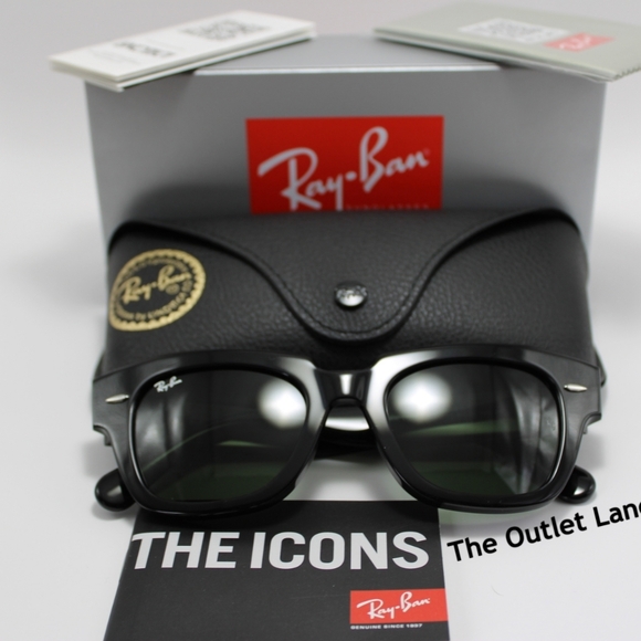 Model Display Ray-Ban State Street Green Lens RB2186 Black Frame - Picture 5 of 16